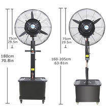 CUTPOIY Portable Misting Fan, Quiet Waterproof Outdoor Pedestal Fan for Garden Party Travel, 9-Inch, B