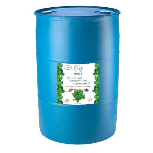 Mice Repellent, Natural 5% Peppermint Oil Spray, 55 Gallon Drum