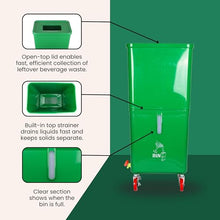 Beverage Bin, for Leftover Beverage, Green Beverage tub, Beverage Disposal Bin, Collect Cocktail, Garnish, Tea, Beer, Wine,ice and Straws, for Server Station