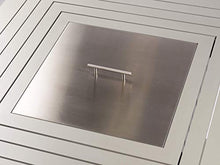 EV Fires 43" Classic Grey Square Outdoor Propane Fire Pit Table, Easy to Operate Electrical Ignition - Fire Glass, Lid, and Cover Included