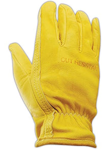Magid Glove & Safety CutMaster XKS Lined Goatskin Leather Drivers Glove Cut Level 4 Medium Gold Pack of 12