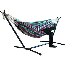 YRHH Portable Outdoor Canvas Hammock Stand, Camping Swing Hanging Bed, Outdoor Garden Furniture Hammock-A||with Support