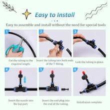 Fvmsse Leak-Free Garden Misting System with Adjustable Spray Nozzles