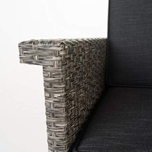 Christopher Knight Home Puerta Wicker Barstools, 4-Pcs Set, Mixed Black / Dark Grey