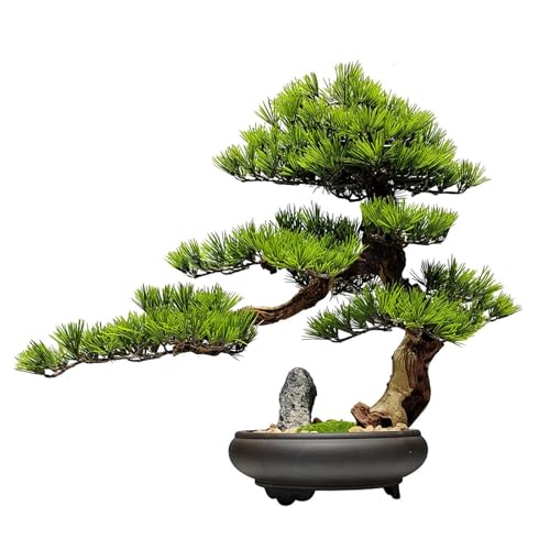 YXIANG56Q Fake Plants Faux Plants Indoor Chinese-Style Artificial Green Bonsai Realistic Fake Decor Bonsai Tree