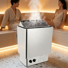 PioMue Electric Sauna Heater with Built-in Controller,Adjustable Temp & 3h Timer,Stainless Steel Steam Stove for Home Steam Sauna Bathroom, SPA Houses, Dry Saunas 220V-6KW