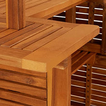 HEFZGDB 3 Piece Patio Bar Set Solid Wood Acacia Porch Furniture Patio Table and Chairs Set Outdoor Patio Set Suitable for Lawn, Garden, Poolside.