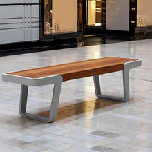 Sunyongfly Outdoor Garden Bench,Park Bench,Wooden seat,Stainless Steel Bench, for Squares, Parks, and Residential Areas(Size:160CM)