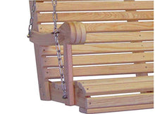 Ecommersify Inc 4Ft Cypress Porch Swing Stainless Steel Fasteners with Pine Wood Swing Stand Made in USA