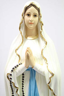 Vittoria Collection 32 Inch Our Lady of Lourdes Statue Sculpture Figurine Made in Italy Indoor Outdoor Garden