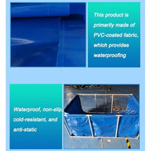 Zfmnoyev PVC Canvas Fish Pond with Steel Frame, Large Aquaculture Pool with Viewing Panel, Rectangular Above Ground Pools/Foldable Water Storage Tank(1x1x0.4 m)