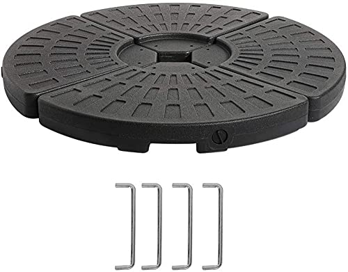 ZyLiZz Beach Umbrella Bases, 4PCS Fan Shape Beach Umbrella Bases Sunshade Gravity Base Bag Sun Shelter Camping Tent Sandbags