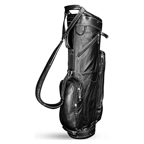 Sun Mountain 2019 Golf Leather Cart Bag Black-White