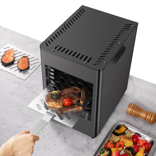 KJLYLPP 8 Layers Electric Steak Broiler, with Touch Button, Top Infrared Light Wave Heating, Max Temperature 800℃, 5.0min Fast Preheating, Suitable for Toast, Chicken, Beef, Etc.