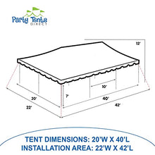 Party Tents DIRECT 20' x 40' Weekender West Coast Frame Style Party Tent | White PVC Top | for Weddings, Graduations, and Events