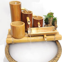 GenSDH Bamboo Fountain Kit, Split-Resistant Natural Zen Water Fountain, Feng Shui Garden Decor, Indoor Outdoor Pond Landscaping, for Backyard, Lawn, Patio, 35In,31in(80cm)