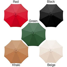 ERoomQ Polyester Replacement Canopy for Patio Umbrella 9 Ribs Outdoor Table Umbrella Cover Cloth Sun Protection and Shade for Parasol