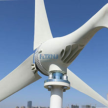 NINILADY 500W Horizontal Wind Turbine Generator with 3/5 Blades 12V 24V 48V Free Charge Controller for Home Use Windmill Energy (48V, with MPPT Controller)
