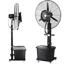 USZWBY 30" Outdoor Oscillating Misting Fan - High-Velocity Spray Fan with 42L Water Tank, 3 Speed Settings, Industrial Cooling Floor Fan for Patio & Commercial Use (650Mm/26In)