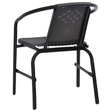 ZQQLVOO Garden Chairs 8 pcs Plastic Rattan and Steel 242.5 lb, Outoor Bar Height Stools, Outdoor Dining Chair, Patio High Top Bar Height Stool Chairs for Home Entertaining