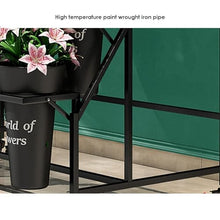 BSNANCA Heavy Duty Metal Flower Display Stand with Buckets Wheels and Moving Plant Cart Shelf Ideal for Indoor Outdoor Patio Garden Living Room and Florist Use