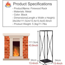DJVHSRI Tall Firewood Rack Metal Log Holder with Feet, Outdoor Indoor Wood Pile Organizer, Easy Assembly,