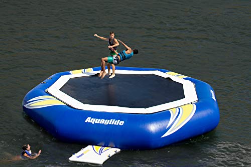 AQUAGLIDE Supertramp 17 Floating Trampoline with Swimstep Multicolor