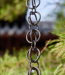 GVBNOTT Ring Rain Guide Chain Rain Downspouts, Courtyard Garden Rain Catcher Chain for Homestay Villa, Customizable Length，5m/16ft