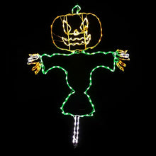 Holidynamics 72in LED Happy Jack-O-Lantern Scarecrow Outdoor Halloween Decoration - Cheerful and Festive Accent for Your Outdoor Halloween Display