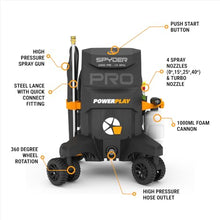 PowerPlay Spyder PRO Electric Pressure Washer SPY2300XP - 2300 Max PSI, 1.4 GPM | 1000ml High Pressure Foam Cannon Included for Powerwashing Homes, Driveways, Concrete, Vehicles and More