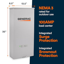 Generac 100 Amp Next Gen Automatic Generator Transfer Switch, SE Rated