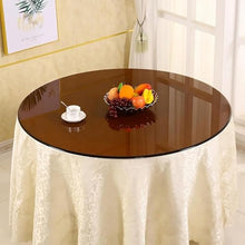 BEWEGNLNHK Tempered Glass Round Table Top 1/4" Thick Glass Top 15-40inch Brown Round Glass Table Top Dining Table Tabletop Protector(100cm(40in))