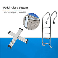 Stainless Steel Swimming Pool Handrail Swimming Pool Ladder, Inground 5 Step Non-Slip Ladder, Heavy Duty Non-Slip Ladder, Complete Accessories, Easy Assembly, Weight Capacity 440lbs, Silver