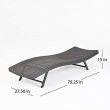 Great Deal Furniture Outdoor 6 Piece Wicker Chaise Lounge Set Grey
