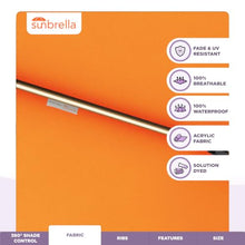 Midtown Umbrellas Supreme - 9 x 9 Ft Cantilever Umbrella with LED Lights