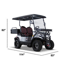 Kandi America Electric Cart 2 Passenger 5,000-Watt Motor Dump Bin ATV UTV Blue