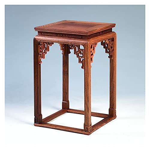 TOMYEUS Vase Bonsai Base Wooden Display Stand Base Square Wood Carved Flower Bonsai Base Shelf Flower Stand Ornaments Bonsai Base