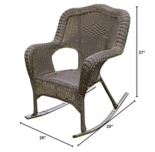 International Caravan Furniture Piece Camelback Resin Wicker Rocker