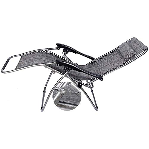 IIPOSAQQ Heavy Duty Zero Chairs Garden Outdoor Patio Sunloungers Folding Chairs Outdoor Camping Chair for Outdoors Camping Chair with Neck Cushion Support 200 Kg