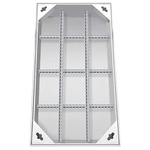 LWJQRSP Rectangular Manhole Cover with Stainless Steel 304 e Invisible Decorative Sewer Pit Cover for Driveway Courtyard 40x60 cm & Aesthetic Solution