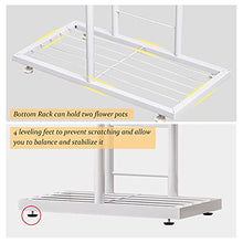 RWGOVLU Flower Stand 4 Tier 5 Potted Plant Stand Flower Pots Rack Display Shelf Home Decoration Potting Ladder Storage Shelving Rack