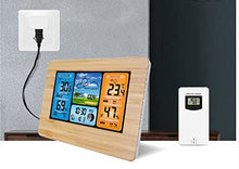 Weather Station Wireless Indoor Outdoor Weather Stations with Atomic Clock, Color Large Display Hygrometer Temperature and Humidity Monitor with Calendar and Remote Sensors (Color : A) (B)