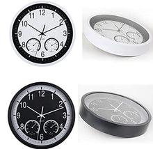 EHVYBDX Wall Clock, Outdoor Wall Clock,12 Inches Oversized Retro Wall Clock with Temperature and Humidity Garden Ornaments for Garden/Patio/Yard/Home