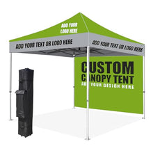 Custom Canopy Tent 10 x 10 Pop Up Canopy Tent for Tradeshow Advertising Gazebos with Logo, Nano-Grade Water Repellent Heavy Duty for Outdoor Events Business, w/Roller Bag (1 Full Wall)