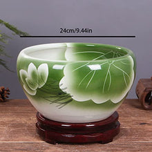 SDdPulse Outdoor Indoor Garden Plant Pots Indoor Flower Pot Ceramic Flower Pot Water Lily Bowl Lotus Pot Lotus Pot Plant Flower Pot Living Room,Large