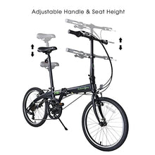 Dahon VYBE D7 Folding Bike Lightweight Aluminum Frame 7-Speed 20” Black
