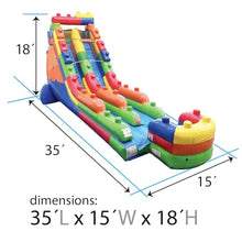 TentandTable 18FT Commercial Inflatable Water Slide & Blower Building Block