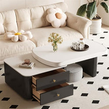 DINBOZ26X Living Room Table Modern Luxury Expandable Solid Wood Coffee Table for Living Room, Compact Design, High-End Multifunctional Furniture Outdoor Side Table
