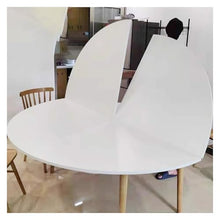 ZDJZMGZ Foldable Round Table Top Extender, 4ft-6.5ft Adjustable Collapsible Banquet Table for BBQ, Garden, Deck - White, 4.2ft Diameter, Portable Outdoor Use