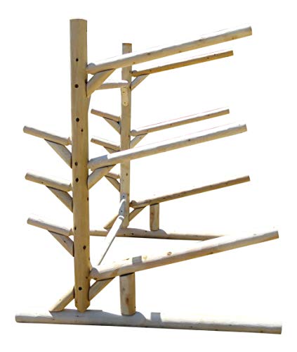 Log Kayak Rack Sunfish Sailboat and Canoe/Kayak Boom Rack Unfinished